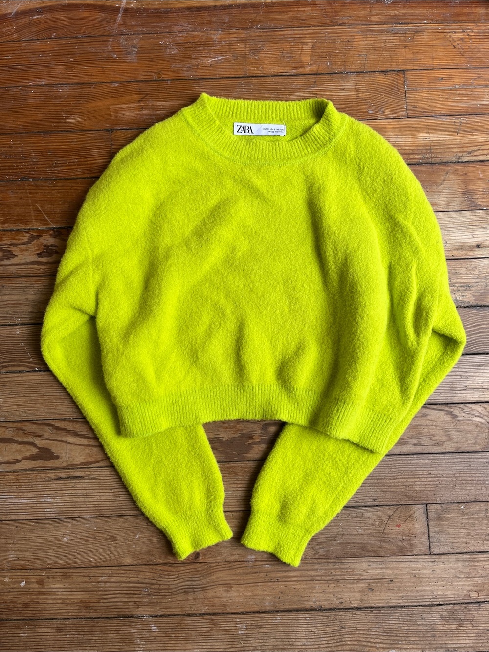 Green Cropped Zara Sweater - Women